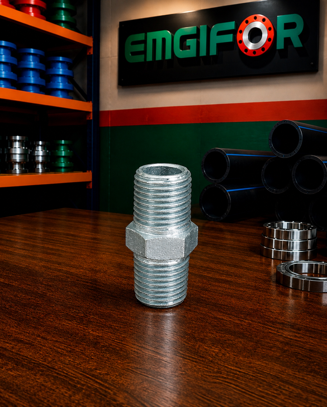 NIPLE TUERCA MECH A-197 Galv. Clase 300 NPT 1/2"