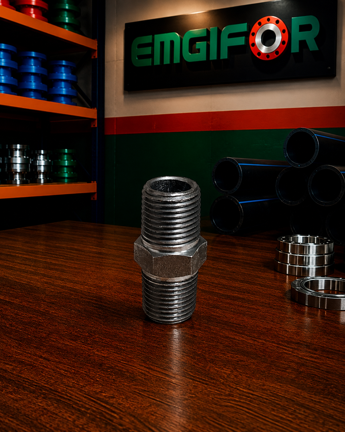 NIPLE TUERCA EUROPA A-105 NEGRO Clase 3000 NPT 1/4"