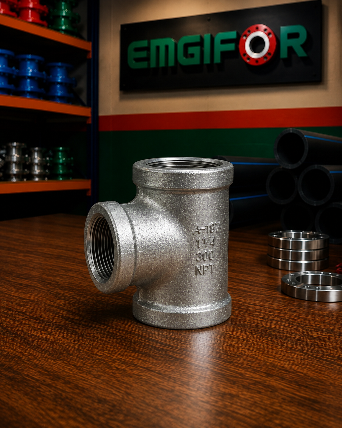 TEE VARIO A-197 Galv. Clase 300 NPT 1.1/4"